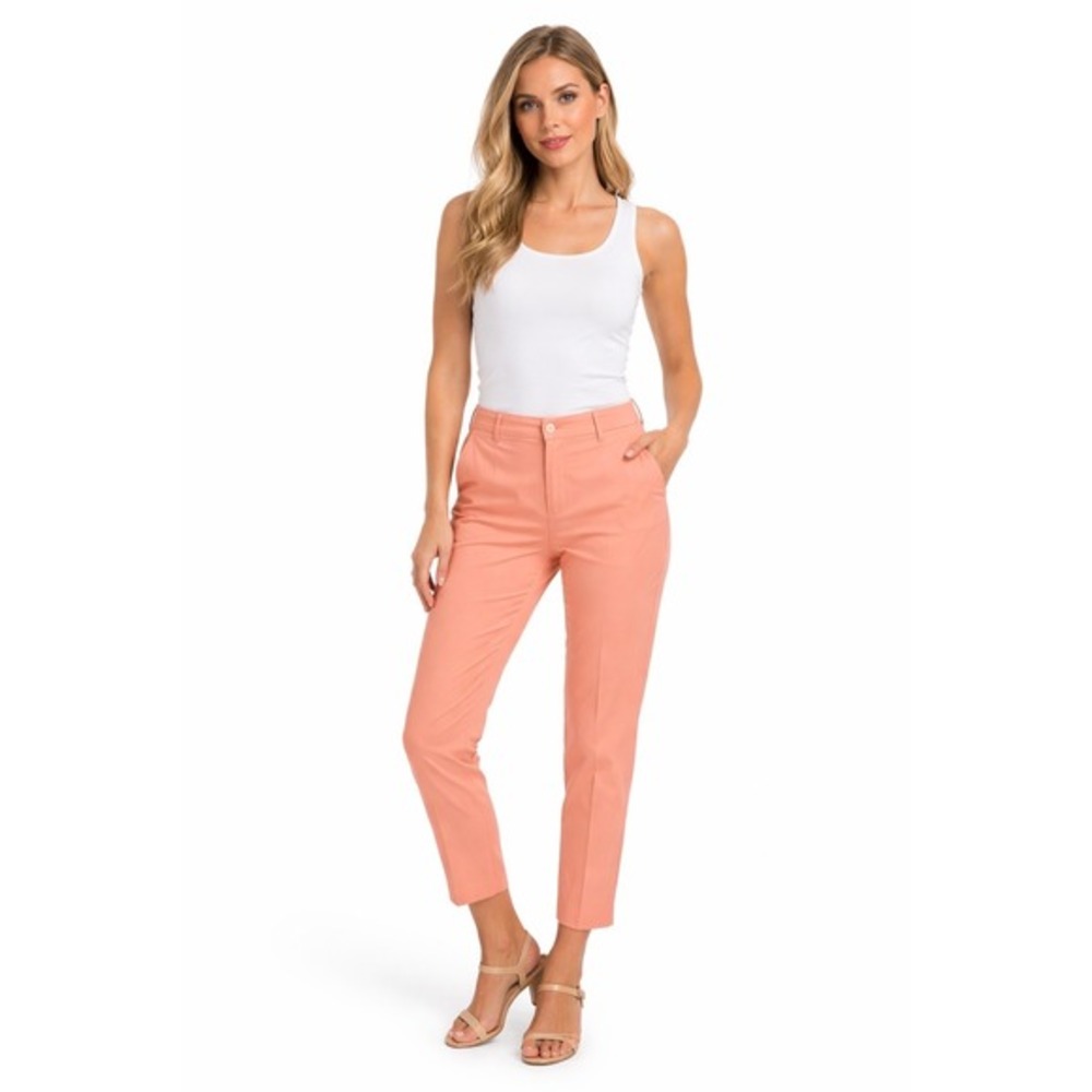 United Colors of Benetton Coral Chino Pants Tapered Cropped‎ 10 Resortwear 49-13